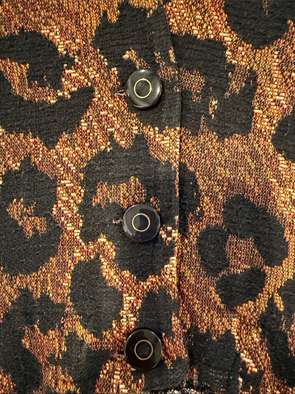 Vintage Sugar Street Weavers leopard tapestry/button front cardigan jacket - Picture 5 of 5